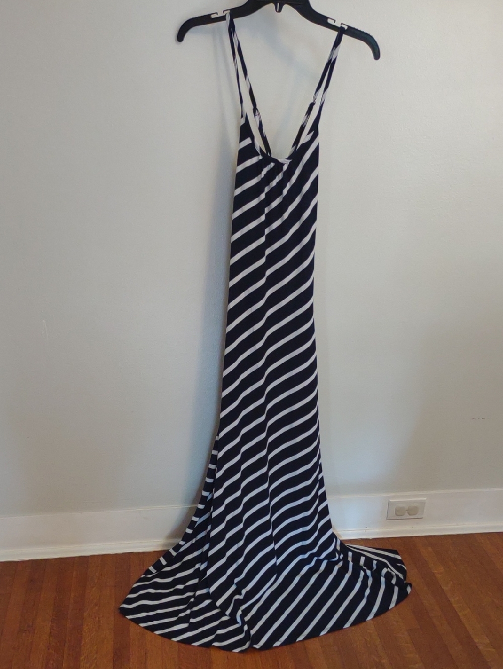 Navy and White Striped Summer Dress